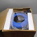 80FT + 6.5FT Retractable Air Hose Reel, Wall Mount Penumatic Hose Reel for Garage Workshop, Automatic Rewind, 3/8" x 80' Hybrid Air Hose with Brass Fittings + Bend Restrictors, 300PSI (Blue)