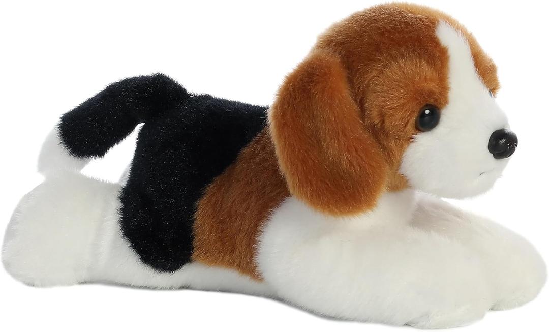Aurora Adorable Mini Flopsie Homer Stuffed Animal - Playful Ease - Timeless Companions - Brown 8 Inches