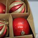 12ct 80mm/3.15" Christmas Ball Ornaments, Decorative Hanging Baubles, Christmas Tree Decoration, Plastic and Shatterproof, Ideal for Xmas, Holiday, Home and Party Decor, Red