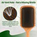 Hair brush for Men and women,Wet Brush with Wooden Handle, Curly Hair brush, Air Cushion Brush, Wooden Paddle for Thick/Thin/Fine, Wet & Dry Styling, Square Large brush