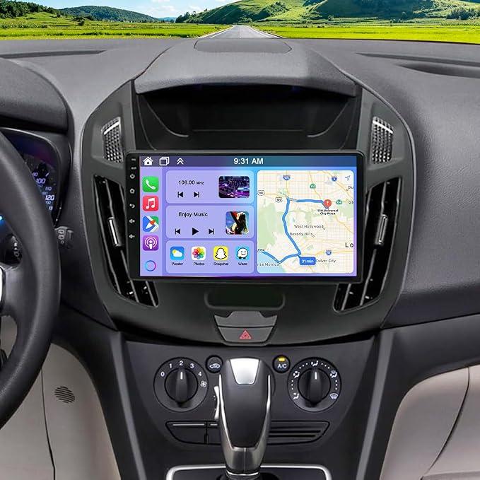 4+64G Android 13 Car Radio for Ford 2013-2019 Transit, 9 Inch IPS Touch Screen Car Stereo with Wireless Carplay/Android Auto,GPS, WiFi, Bluetooth,FM, Support OBD2/DVR/DSP