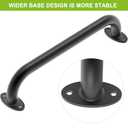 Dolibest 6 Pack 17-Inch Safety Handle, Metal Safety Playground Handles,Sturdy Playground Handle Bars & Wider Base Design, Playset Handles for Climbing Frame, Treehouse, Swing Set Accessories-Black