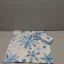 Set of 2 Winter Snowflake Pillow Covers Blue Christmas Decorative Throw Pillow Cases 18x18 Inch Farmhouse Xmas Holiday Outdoor Cotton Linen Pillowcase for Living Room Couch Sofa Decor