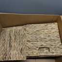 Water Hyacinth Storage Baskets 11x11x11 Inch Wicker Storage Cubes Set of 2Baskets,Handwoven Foldable Wicker Cubes with Sturdy Handles, Rustic Laundry Organizer for Bedroom Shelves, Kitchen, Bathroom