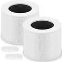 Core Mini Replacement Filter for LEVOIT Core Mini and Core Mini-P Air Purifier, 3-in-1 H13 Grade True HEPA and High-Efficiency Activated Carbon, Core Mini-RF, 2 Filter & 10 Fragrance Sponge (White)