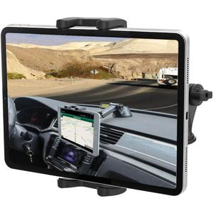Car Dashboard Tablet Mount for 4-13" iPad Phone, Cuxwill Dash Windshield Tablet Telescopic Holder with Strong Suction Cup for iPad Pro 12.9 10.5 9.7, iPad Air Mini, Samsung Tab, Kindle Fire HD, iPhone
