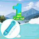 34" Piata Stick Accessories Set, Pinata Bat, Blindfold Eye Mask, Hemp Rope, Confetti (Blue)