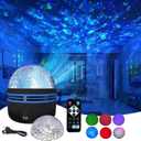 2 x 2 in 1 Northern Galaxy Light, Northern Lights and Ocean Wave Projector with Remote CoLntrol, RGB Colorful Night Light for Bedroom Home Decor Gifts (Aurora & Wave)