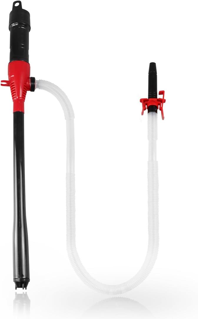 Fuel Transfer Pump With Clip -Battery Operated Gas Pump - Liquid Transfer Pump for Water Kerosene Gasoline Pump - Battery Powered Water Pump, 2.2 Gallon per Min