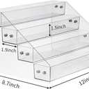 Acrylic Spice Rack, Tiered Spice Rack Shelf Seasoning Organizer for Countertop, Cabinet, Pantry, Kitchen Storage - 4 Tier
