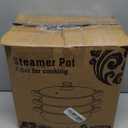 Steamer Pot for Cooking 11-inch Steam Pots with Lid, Multipurpose Steam Pot Stainless Steel Steaming Pot Cookware with Handle for Vegetable, Stews, Pasta, Dumpling, Sauce, Food (3 Tier)