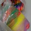 7pcs Clown Costume with Rainbow Tutu Clown Nose Face Stickers Feather Headband and Rainbow Socks Gloves Suspenders