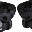 Alomejor 2pz Suitcase Wheel Luggage Wheel Replacement Per Valigia Trolley Right and Left