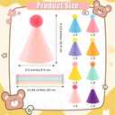 CANREVEL Mini Party Hats for Stuffed Animals Headwear, Birthday Hats