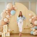 Champagne Half Moon Arch Covers Wedding Arch Backdrop Cover for Weddings Birthday Parties Baby Showers Events 6ft Champagne Half Arch Fabric Cover Set