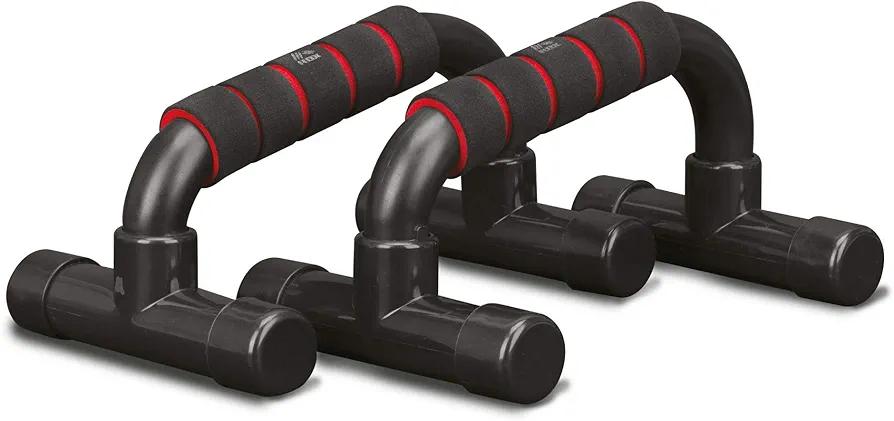 RBX Pump Bars with Foam Padded Handles and Non-Slip Base - Red