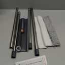 3 in 1 Window Squeegee for Home, Window Cleaning Kit with 60" Extension Pole, Professional Window Cleaner Tool for Outdoor Windows, Glass, Mirrors, Screens with 3 Microfiber Cloths & Screen Brush