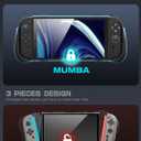 Mumba Dockable for Nintendo Switch 2 Case with Flip Stand, [Titan] Ergonomic Switch 2 Grip Protective Cover Holds 5 Game Cards & 2 TF Cards TPU Accessories and Quick-Release Joy-Con Design(Black)