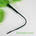 WangLaap 6 Pcs Green Christmas Tree Toppers 17inch Green Furry Stems, Furry Christmas Picks for Xmas Tree Decoration