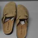 Genuine Suede Clogs for Women Men Soft Cork Footbed Leather Mules Comfort Potato Shoes with Arch Support, Taupe 48