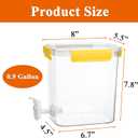 Elsjoy 2 Pack 0.9 Gallon (3.5 L) Plastic Drink Dispenser with Spigot, Fridge Beverage Dispenser Cold Drink Container for Iced Tea, Lemonade, Party, 𝟖" 𝐱 𝟓.𝟓" 𝐱 𝟕.𝟖"