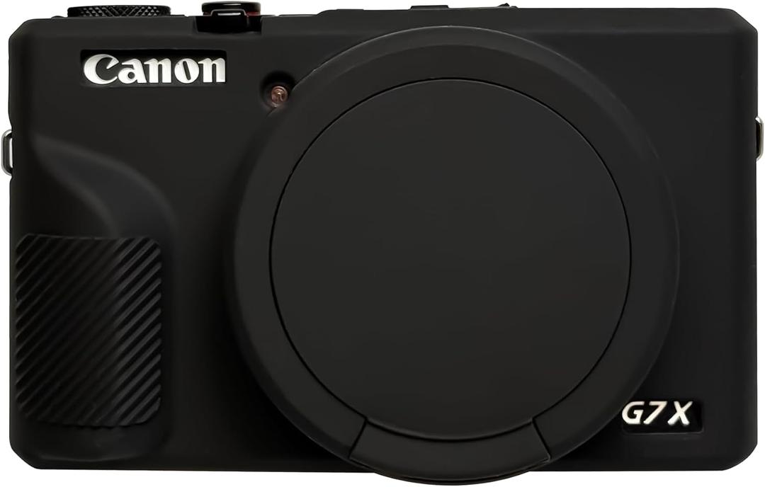 Camera Case for Canon G7X Mark III, Anti-Slip Silicone Protective Cover with Removable Lens Cap, Detachable Soft Camera Cover for Powershot G7X Mark III (Black) Camera Case for Canon G7X Mark III, Anti-Slip Silicone Protective Cover with Removable Lens Cap, Detachable Soft Camera Cover for Powershot G7X Mark III (Black)