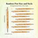 Watersay 30 Pcs Inspirational Bamboo Pens Bulk Flower Ballpoint Pens with Black Ink Employee Appreciation Thank You Gift for Women Men Easter Coworker Staff Social Worker Volunteer Teacher Nurse