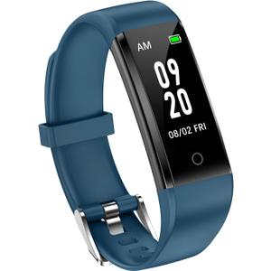 Pedometer Watch for Walking, No Bluetooth No App/Phone Required, Simple Fitness Tracker for Women Men, Step Counter/Tracker with Calories & Distance IP68 Waterproof, Blue