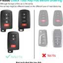 for Toyota Key Fob Cover Keychain Leather Car Key Case Fob Holder Compatible Highlander Tacoma Tundra Rav4 4Runner Camry Sequoia Corolla Prius (Black)
