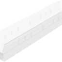 Akro-Mils 30124 Plastic Shelf Bins, Heavy Duty Storage Bins for Garage, Closet, and Drawer Organization, 24-Inch x 4-Inch x 4-Inch, Clear, 12-Pack