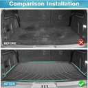Mixsuper Cargo Liner for Ford Expedition Max/Lincoln Navigator L 2018-2024, All Weather Cargo Mat Rear Trunk Liner Behind The 3rd Row Seats Black