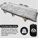Sleeping Cot Pads (75" x 28") with Elastic Straps Portable for Outdoor & Hiking, Cotton Soft Thick Camping Cot Pad, Non-Slip Camping Mattress Pad for Camp Cot/Rv Bunk/Narrow Twin Beds