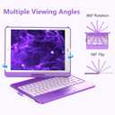 KBCASE Touchpad Keyboard Case for iPad 9th/8th/7th 10.2 inch, Backlit Trackpad Keyboard, 360Rotatable Case with Pencil Holder for iPad 9th/8th/7th Gen (Purple)