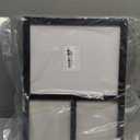 MONT PLEASANT Collage Picture Frame for Wall with 3 Openings Frames for 8 by 10 Picture or Photo,Two 5X7, Made of High Definition Glass Wall Display or Tabletop Display (Black)