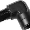 1/8 NPT Female to 1/8 NPT Male 90 Degree Fitting Adapter Coupler Union Aluminum Black
