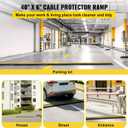 Happybuy 4 Pack of 1-Channel Rubber Cable Protector Ramps Heavy Duty 18000Lbs Load Capacity Cable Wire Cord Cover Ramp Speed Bump Driveway Hose Cable Ramp Protective Cover