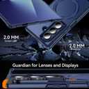 Magnetic Stand for Samsung Galaxy Z Fold 7 Case, [Fit for MagSafe] Upgraded Military Grade Drop-Proof Fold 7 Cases with Ring Holder Support Wireless Charging, Royal Blue