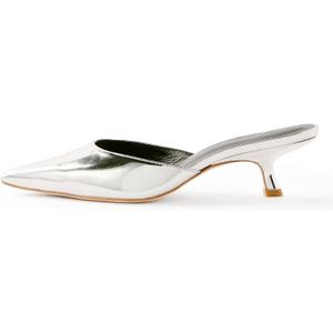 Slippers for Women Women Kitten Heels Mules Closed Pointed Toe Slip on Backless Stiletto Slingback Heels Dress Pumps Shoes (6)