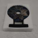 HODESumPure Gold Luxury Round Decorative Sculpture Statue Above Cabinet Home Decorations for Living Room Kitchen Fireplace Mantel Office Bookshelf Table Top Home Decor Accents (Blue)