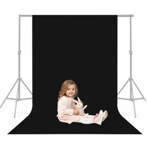 3.3x5Ft Black Backdrop Photography Background,Black Sreen for Photo Studio, Portraits, and Product Shooting, Photo Booth Backdrop, Video Recording Parties