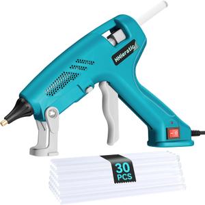 100W Hot Glue Gun with 30 pcs Sticks,Fast Preheating Full Size Hot Glue Gun and Sticks Set,Low Temp Glue Gun for Craft,DIY,Repairs