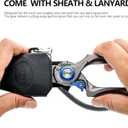 SAMSFX Fishing Pliers, Muti-Function Fly Fishing Tools, 8" Saltwater Resistant Gear Hook Remover Split Ring Tungsten Cutters, with Lanyard & Sheath