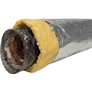 F&L Insulated Flexible HVAC Air Duct 8 10 12 14 Inch – Heavy Duty Flex Ducting for AC Heating Cooling Ventilation Systems, Residential & Commercial Use (12 in 25 FT)