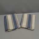 JOJUSIS Stripe Throw Pillow Covers Farmhouse Pillowcases Pack of 2 18 x 18 Inch Blue