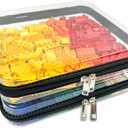 2 Pack Medium Clear Hard Shell Zipper Case, Waterproof Zippered Hard Pouch, Transparent Zip Case, Hard Sided Organizer for Travel Essentials - Black