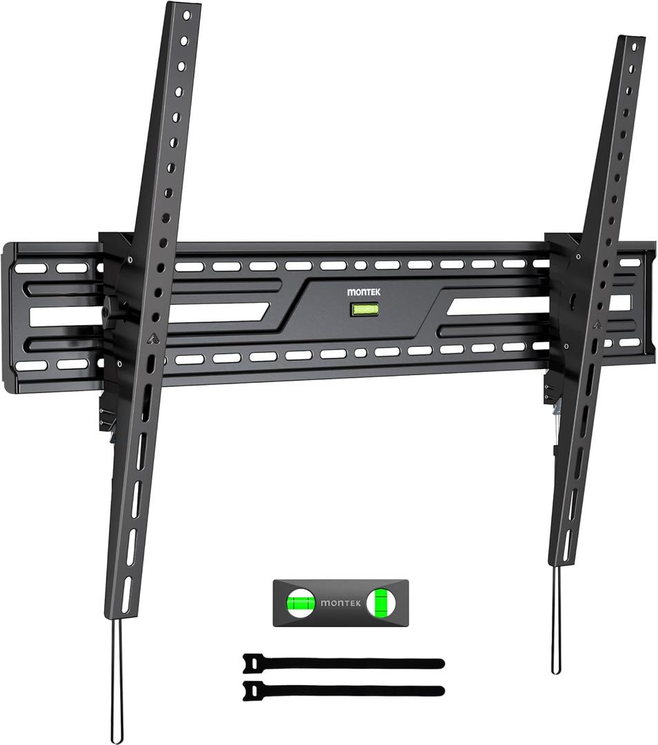 monTEK 15Full Tilting TV Wall Mount for 50-100 inch Large TVs up to 220 LBS & 900x600mm Vesa, Effortless Tilt & Lock Heavy Duty TV Wall Mount Fits 32/24/18/16 Wood Studs TM1005W-LT