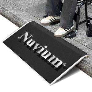Nuvium 15.4" L x 32" W Threshold Ramp for Doorways, Portable, Anti-Slip Ramps for Wheelchairs for Home, 700 LBS Load Capacity, Aluminum Door Ramp and Curb Ramp for Scooters, Power Chairs, Walkers