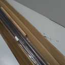 Dark Bronze Corner Window Curtain Rods with Aluminum End Cap Finials and Brackets,1 Inch Diameter Bay Window Curtain Rods,2 Sided 36-72 Inch Adjustable Drapery Rod