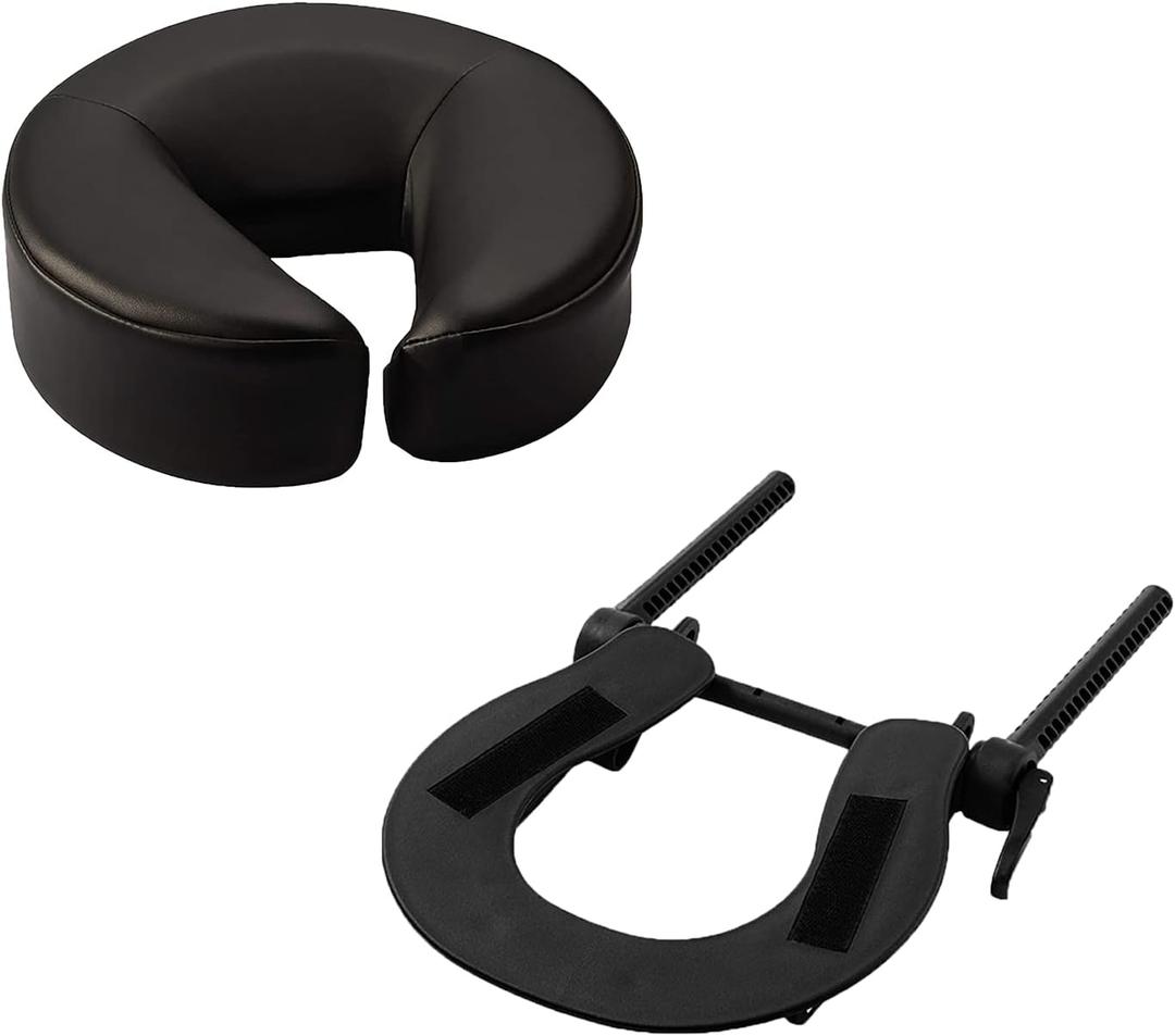 Massage Table Massage Bed Headrest Replacement Adjustable Massage U-Shaped Pillow for Beauty Bed Universal with Elastic Memory Foam Face Pillow Set Accessories Massage Equipment