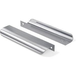 goldenwarm 10 Pack 5 Inch Finger Pulls Brushed Nickel Handles for Cabinets Silver Dresser Pulls Edge Tab Drawer Hardware for Kitchen Cupboard